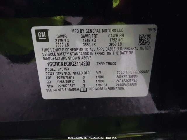 Chevrolet Silverado 1500 Ls 2016 1GCRCNEC6GZ114203 Image 9