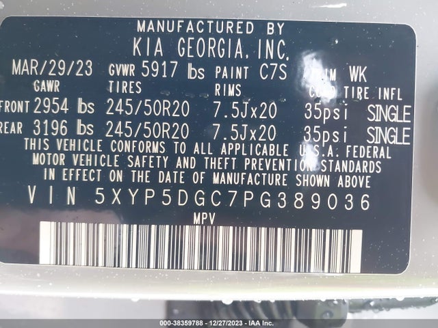 KIA Telluride Sx X-line 2023 5XYP5DGC7PG389036 Image 9