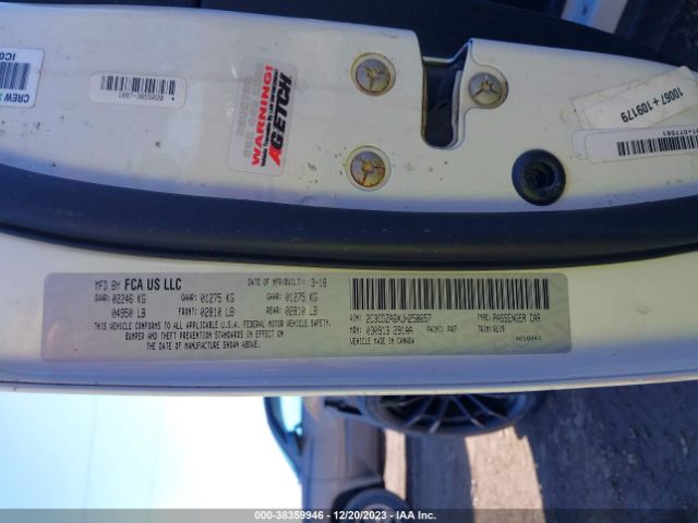 2C3CDZAGXJH258657 Dodge Challenger Sxt Plus
