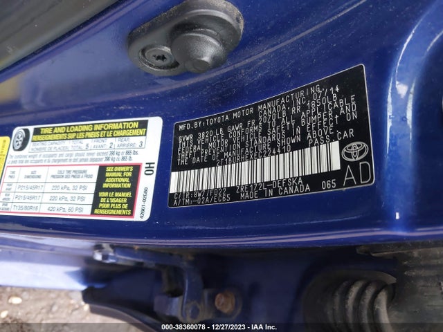 Toyota Corolla S Plus 2014 2T1BURHEXEC224410 Image 9
