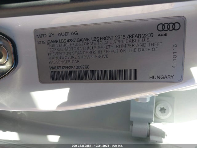 Audi A3 40 Premium 2019 WAUGUGFFXK1008768 Image 9