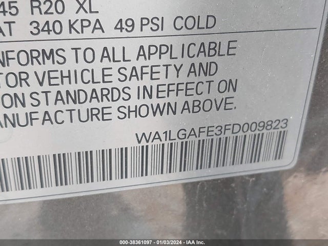 WA1LGAFE3FD009823 Audi Q7 3.0t Premium