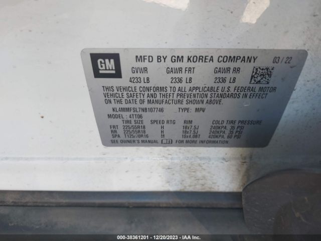 2022 BUICK ENCORE GX KL4MMFSL7NB107746 Photo 8
