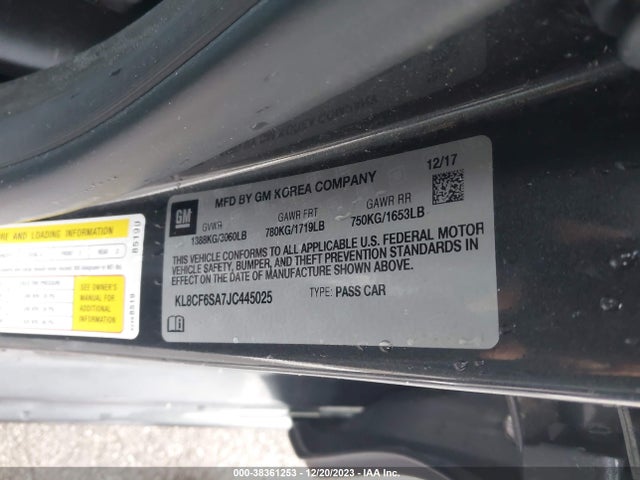 Chevrolet Spark 2lt Cvt 2018 KL8CF6SA7JC445025 Image 9
