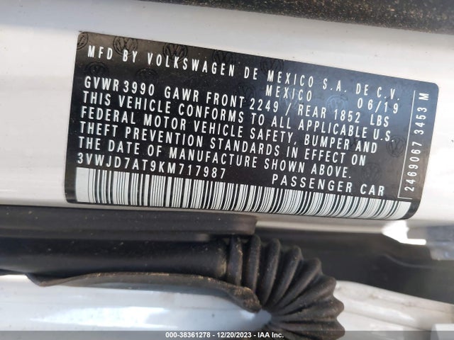 3VWJD7AT9KM717987 Volkswagen Beetle 2.0t Se