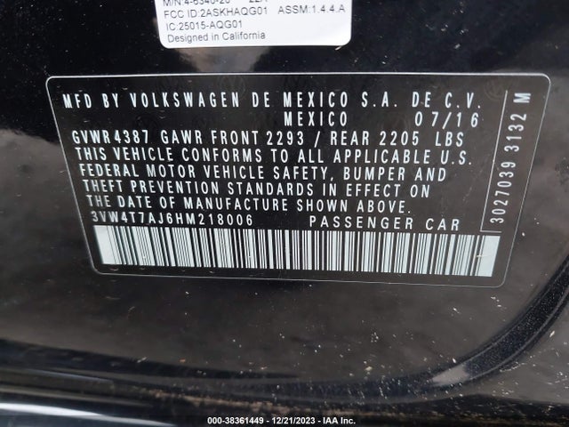 3VW4T7AJ6HM218006 Volkswagen JETTA GLI