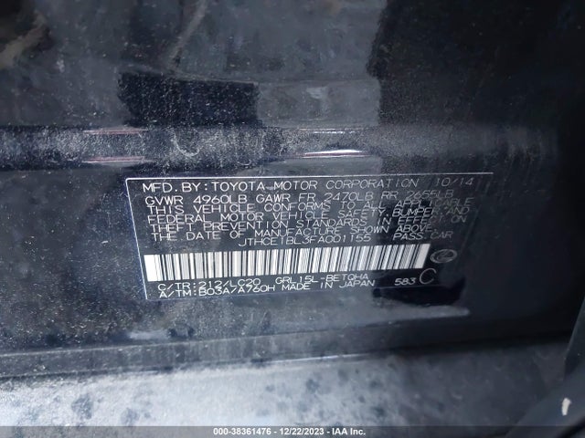 Lexus GS 350 2015 JTHCE1BL3FA001155 Image 9