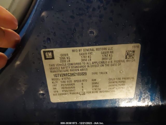 1GTV2NEC3HZ165029 GMC Sierra 1500 Slt