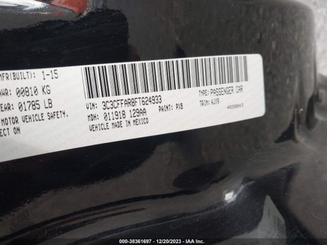 2015 FIAT 500 3C3CFFAR8FT624933 Photo 8