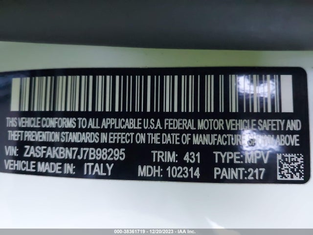 ZASFAKBN7J7B98295 Alfa Romeo Stelvio Ti Awd