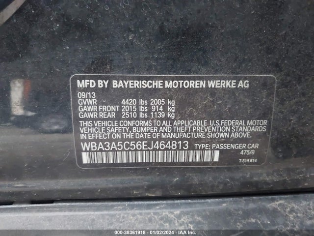 BMW 328I 2014 WBA3A5C56EJ464813 Image 9
