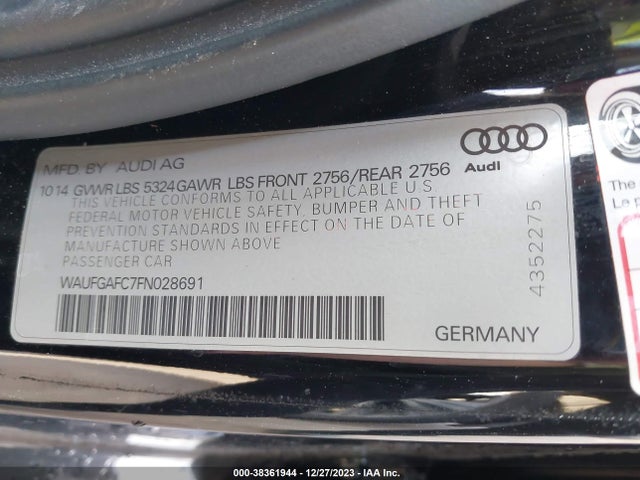 WAUFGAFC7FN028691 Audi A6 3.0t Premium Plus