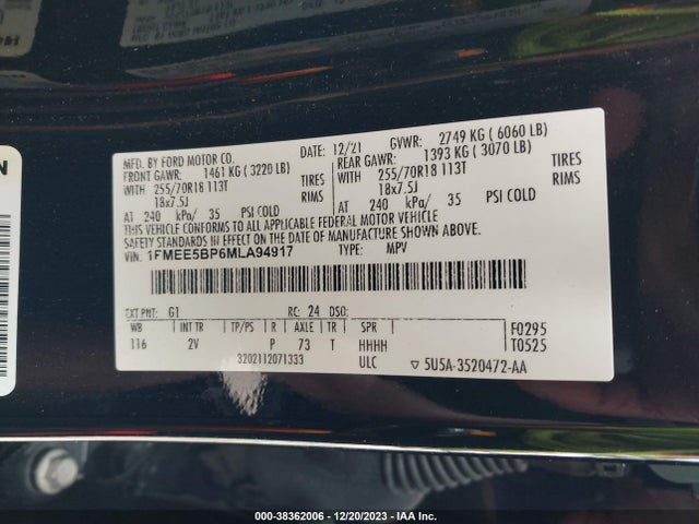 Ford Bronco Outer Banks 2021 1FMEE5BP6MLA94917 Image 9