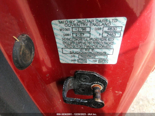 1999 JAGUAR XK8 SAJGX2044XC035529 Photo 8