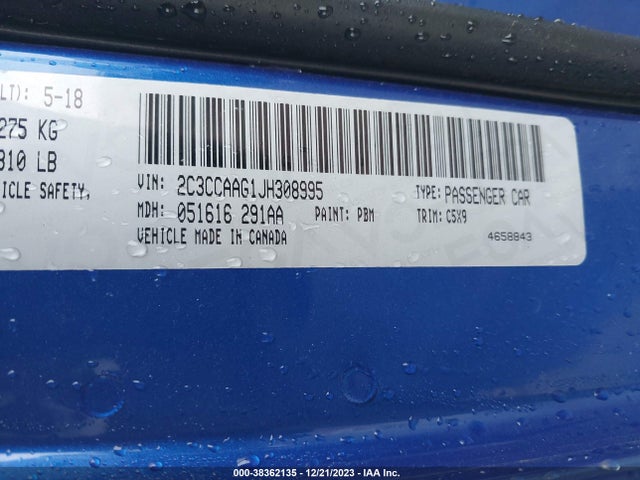 Chrysler 300 Touring 2018 2C3CCAAG1JH308995 Image 9