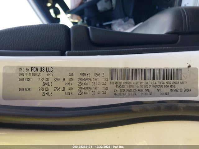 1C4RJFAG7JC148987 Jeep Grand Cherokee Altitude 4x4
