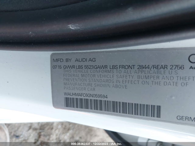 Audi A6 3.0 Tdi Premium Plus 2016 WAUHMAFC6GN059594 Image 9