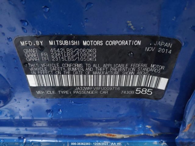 JA32W8FV8FU009716 Mitsubishi Lancer Evolution Gsr