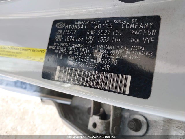 Hyundai Accent Value Edition 2017 KMHCT4AE3HU363270 Image 9