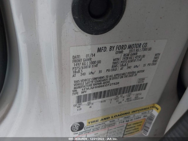 Ford Expedition Xlt 2014 1FMJU1H56EEF27528 Image 9