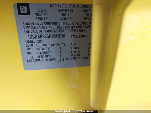 Chevrolet Colorado Lt 2015 1GCGSBE36F1232578 Image 9