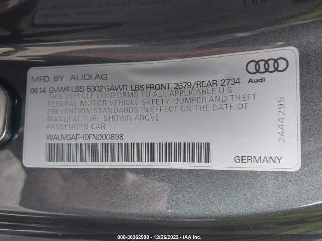 WAUVGAFH0FN000898 Audi S5 3.0t Premium Plus