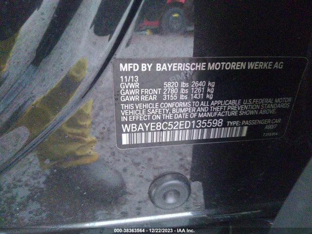 BMW ALPINA B7 2014 WBAYE8C52ED135598 Image 9