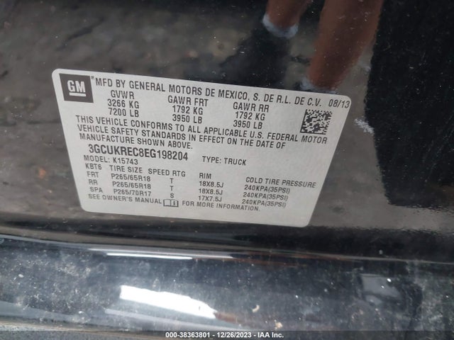 Chevrolet Silverado 1500 1lt 2014 3GCUKREC8EG198204 Image 9