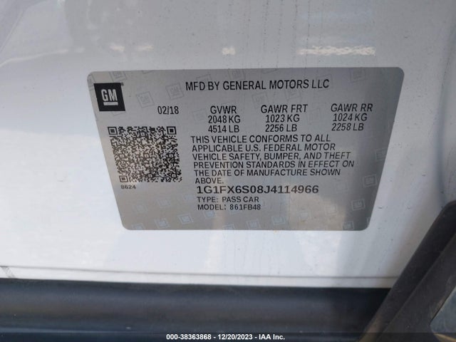 Chevrolet Bolt Ev Premier 2018 1G1FX6S08J4114966 Image 9