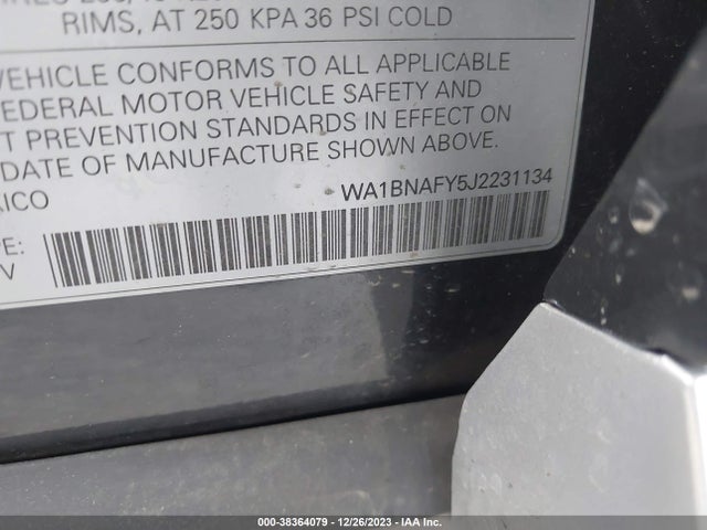 WA1BNAFY5J2231134 Audi Q5 2.0t Premium