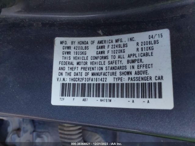 1HGCR2F30FA161422 Honda ACCORD LX