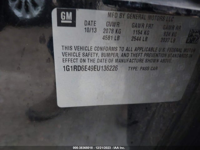 Chevrolet Volt 2014 1G1RD6E49EU136226 Image 9