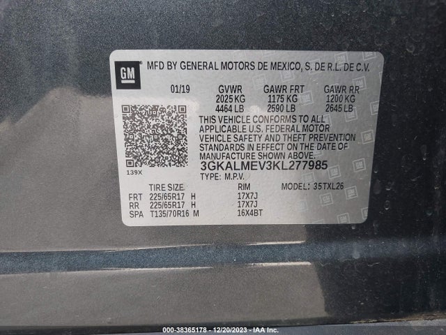 GMC Terrain Sle 2019 3GKALMEV3KL277985 Image 9