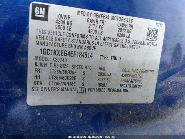 Chevrolet Silverado 2500hd Lt 2014 1GC1KXEG4EF184814 Image 9