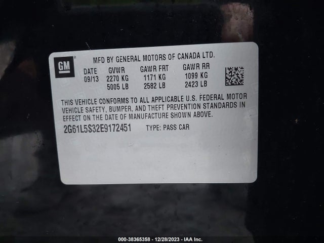 2G61L5S32E9172451 Cadillac Xts Standard