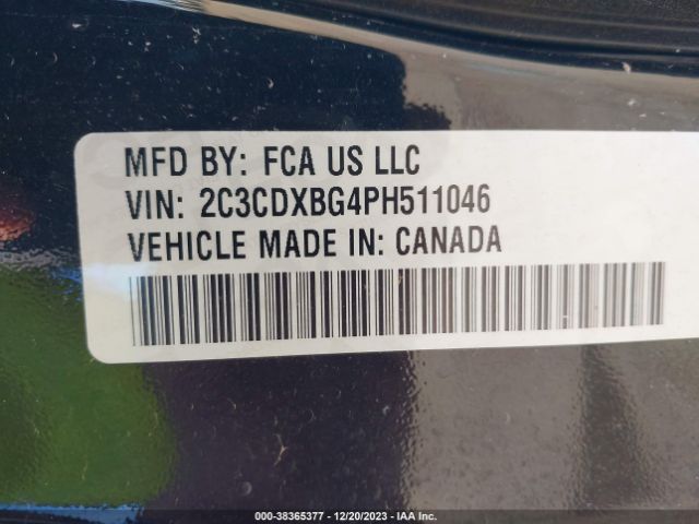2C3CDXBG4PH511046 Dodge Charger Sxt