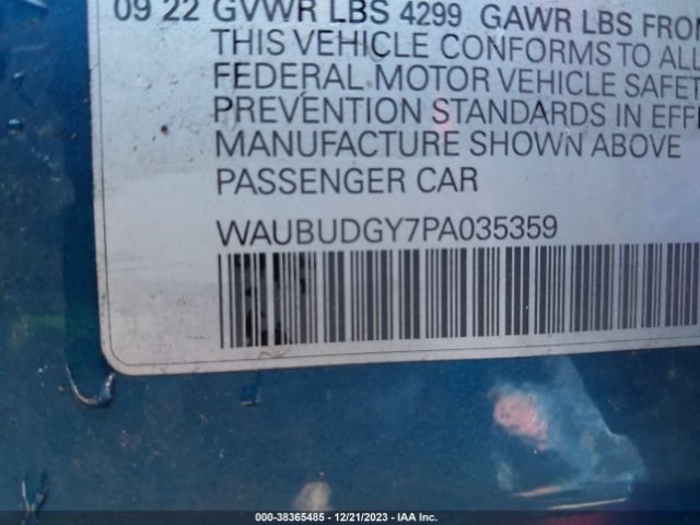 2023 AUDI A3 WAUBUDGY7PA035359 Photo 8