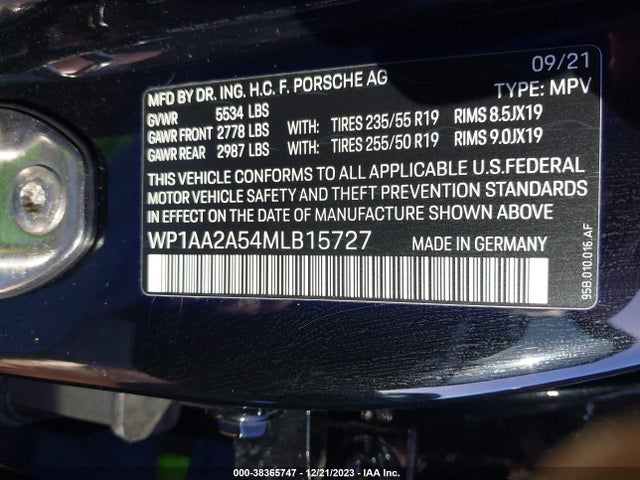 2021 PORSCHE MACAN WP1AA2A54MLB15727 Photo 8