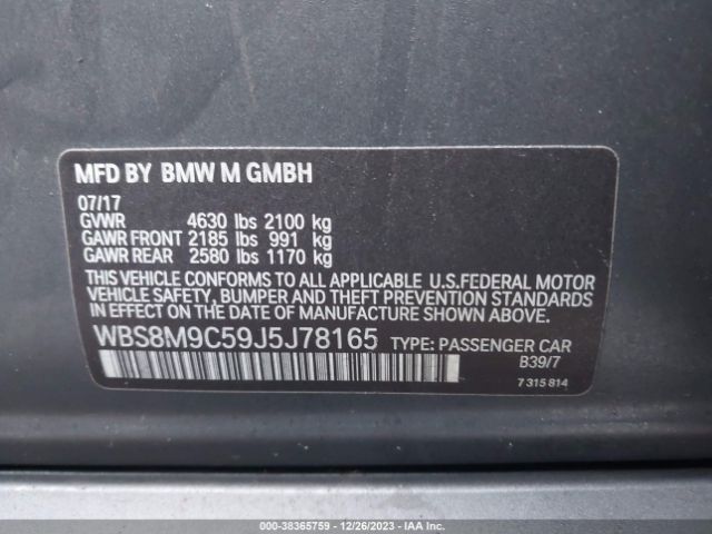 WBS8M9C59J5J78165 BMW M3 Cs