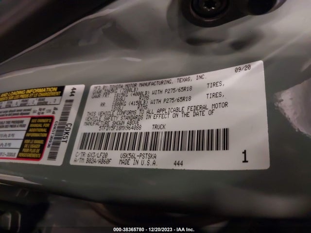Toyota Tundra Trd Pro 2021 5TFDY5F18MX964088 Image 9