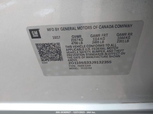 2G1105S33J9132355 Chevrolet IMPALA 1LT