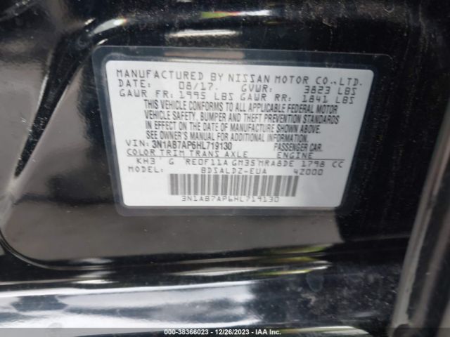 3N1AB7AP6HL719130 Nissan SENTRA SV