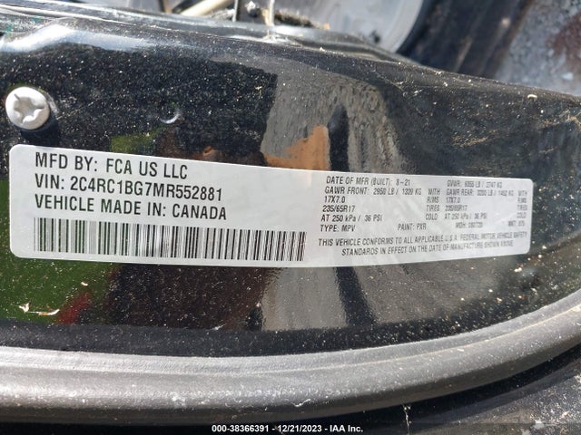 Chrysler Pacifica Touring L 2021 2C4RC1BG7MR552881 Image 9