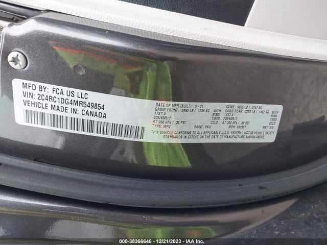 2C4RC1DG4MR549854 Chrysler Voyager Lxi