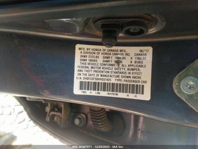 2HGFC2F50HH551425 Honda Civic Lx