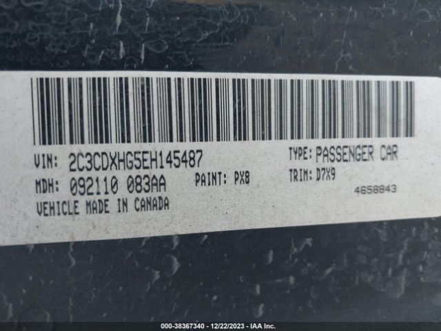 2C3CDXHG5EH145487 Dodge Charger Sxt