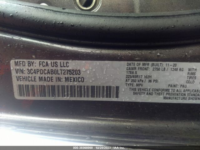 3C4PDCAB0LT275203 Dodge Journey Se Value
