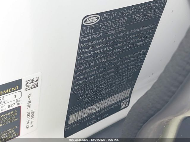 SALGS2SE5LA593357 Land Rover Range Rover P525 Hse