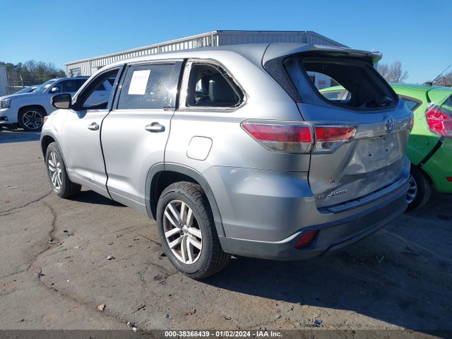 Toyota Highlander Le V6 2015 5TDZKRFH6FS064553 Image 3