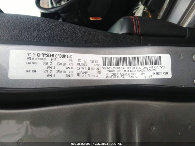 Dodge Durango R/t 2014 1C4SDJCTXEC278242 Image 9